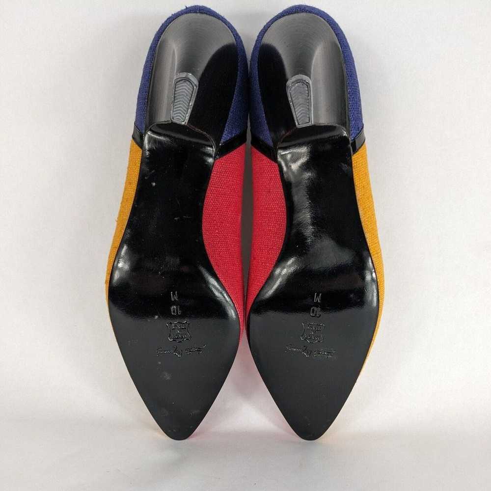 Vintage Sesto Meucci Heels Pumps Colorblock 80S 9… - image 10