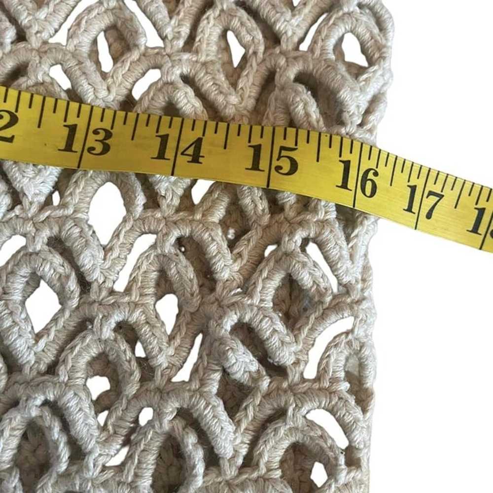 Vintage Hand Knit Crochet Knit Tie-Front Sleevele… - image 5