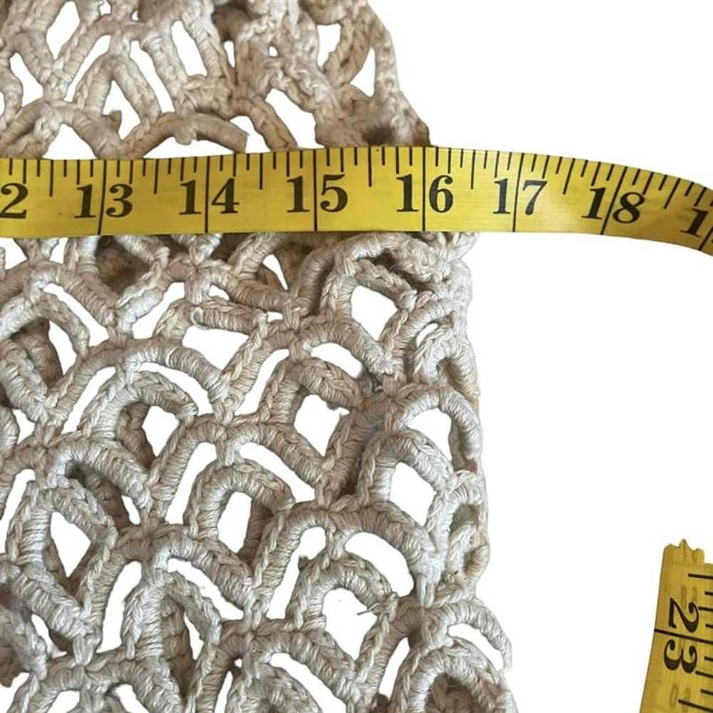 Vintage Hand Knit Crochet Knit Tie-Front Sleevele… - image 6