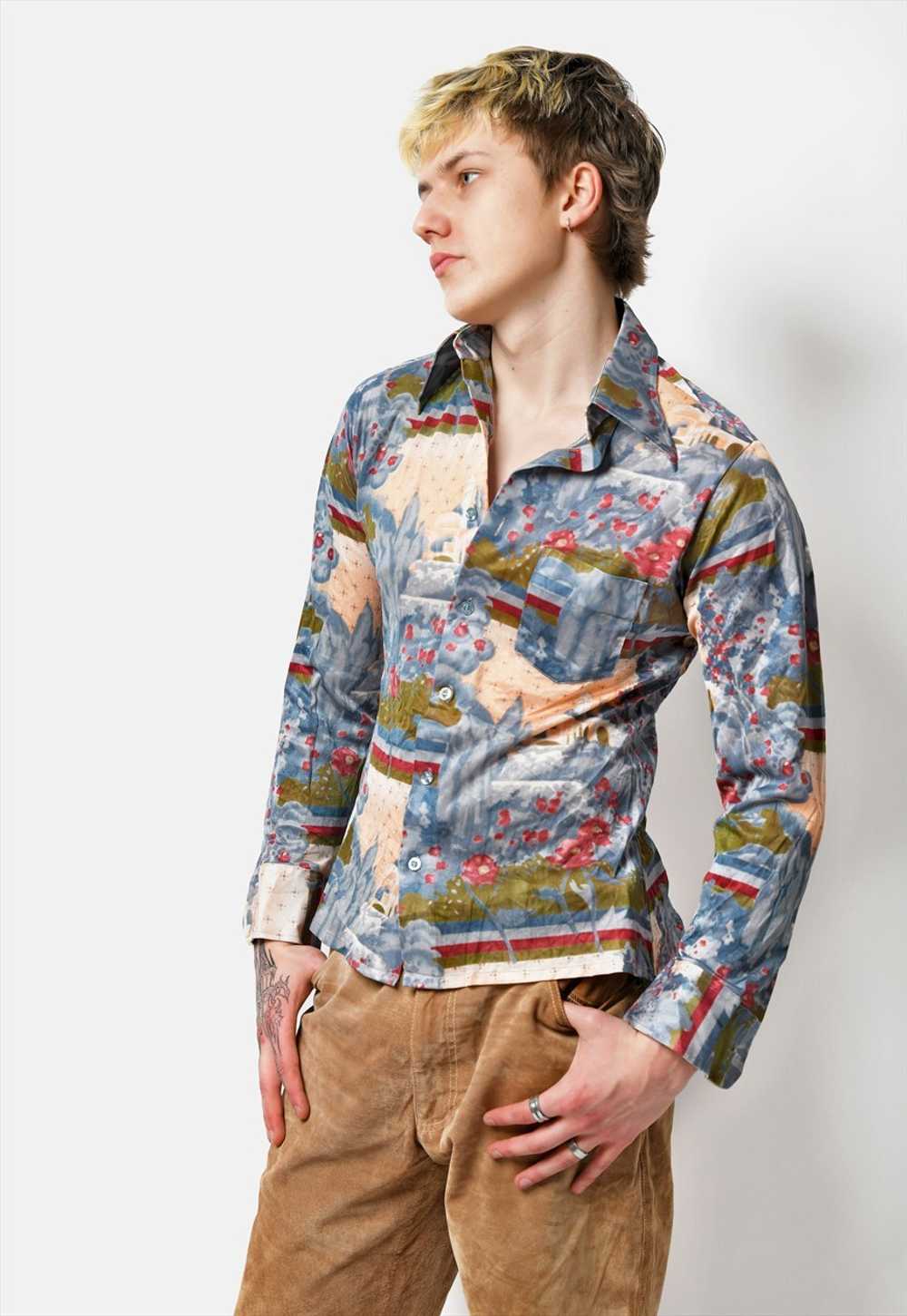 Vintage butterfly collar long sleeve shirt for me… - image 2