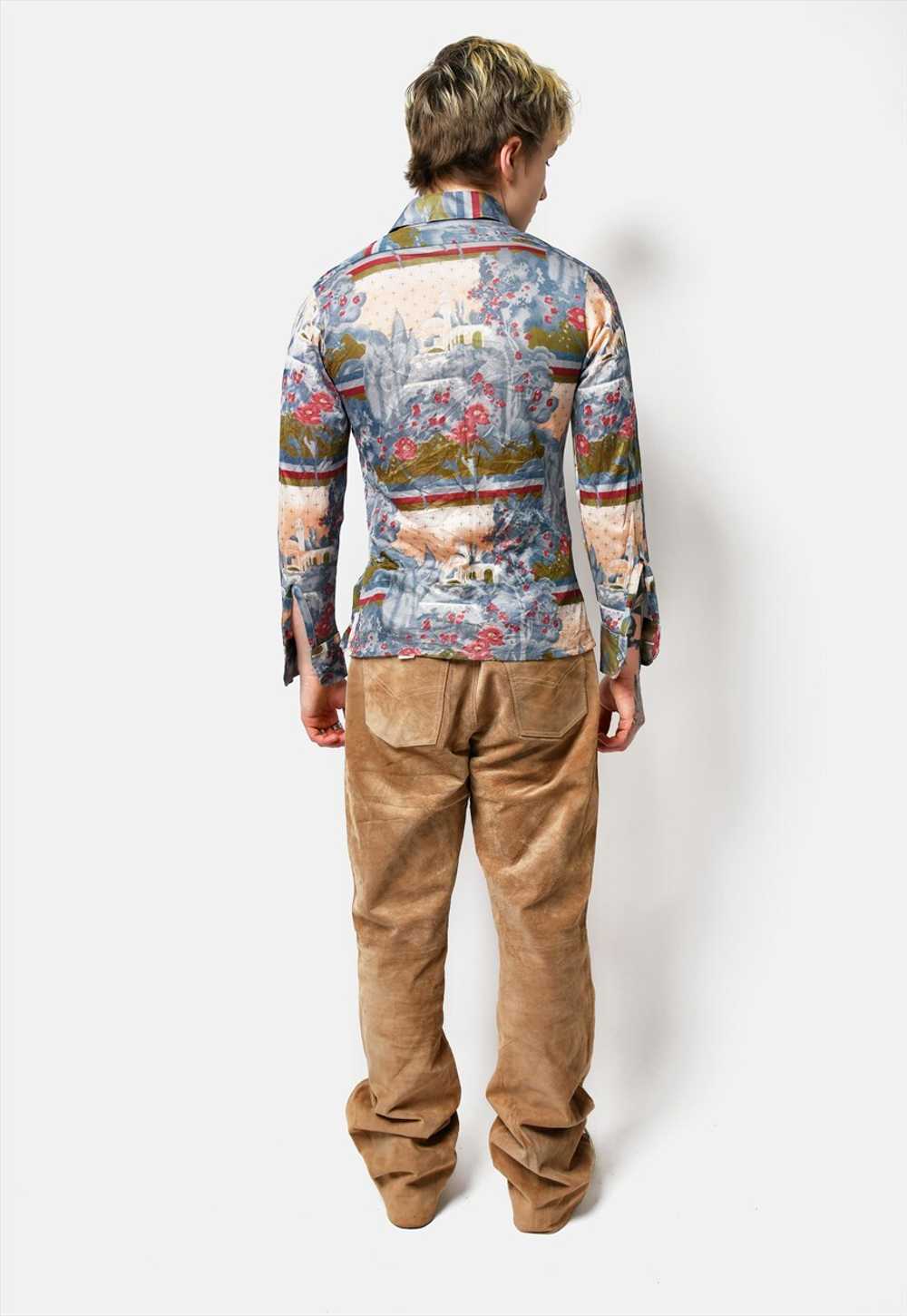 Vintage butterfly collar long sleeve shirt for me… - image 5