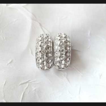 Vintage Swarovski Earrings Silvertone Clasp