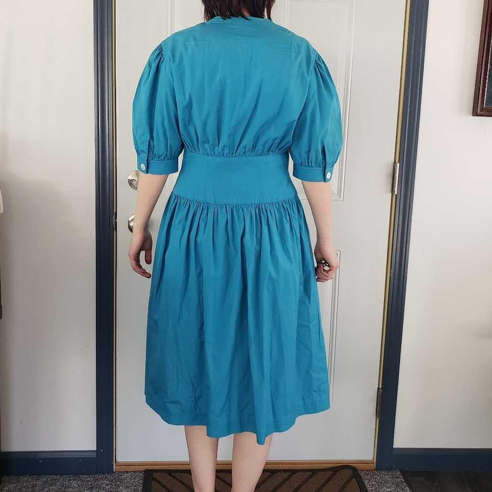 50s/60s Blue Day Dress - image 3