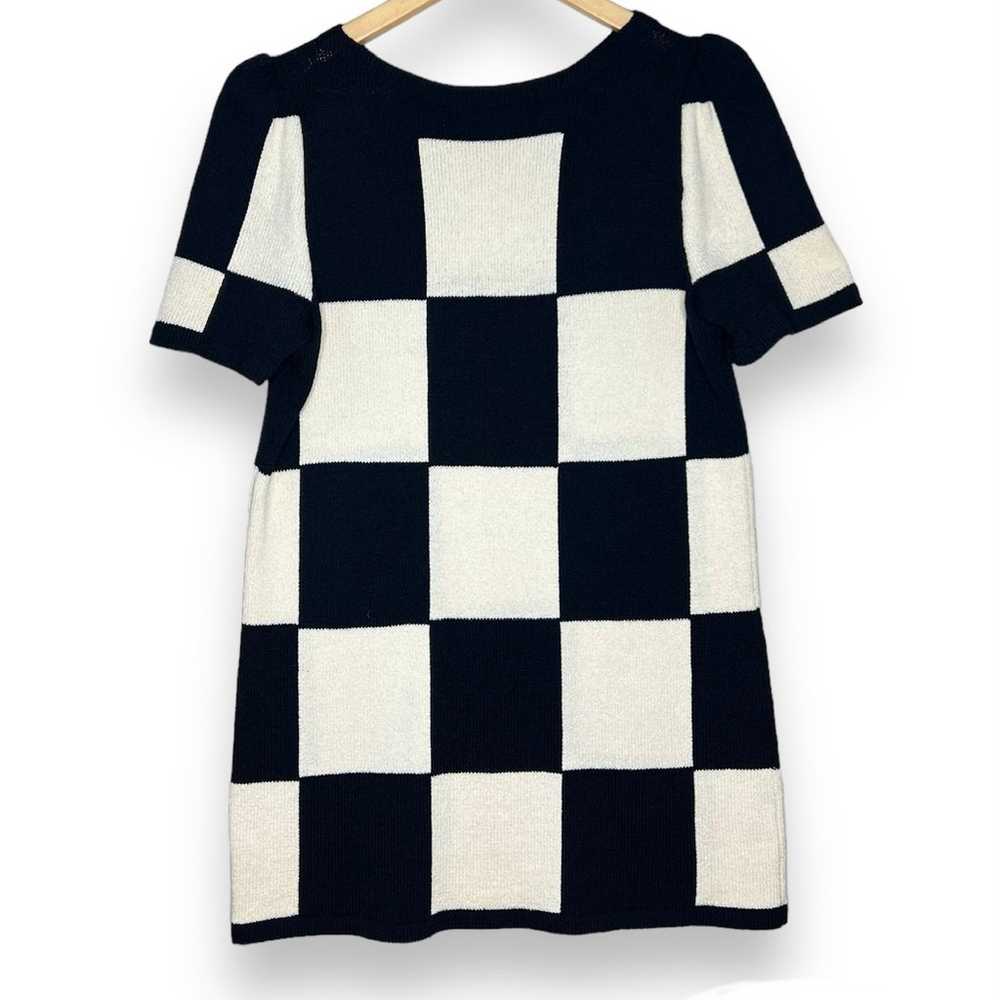 Vintage Raul Blanco Knit Mini Dress Checkered Col… - image 2