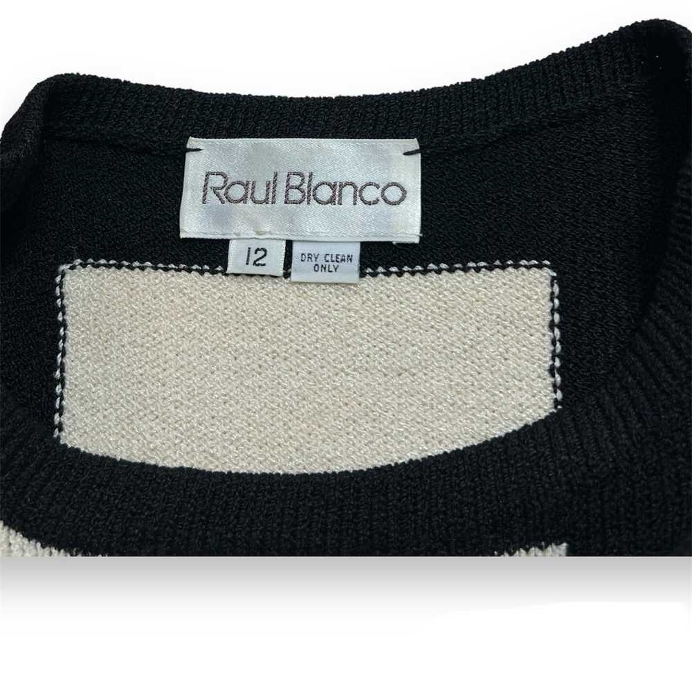 Vintage Raul Blanco Knit Mini Dress Checkered Col… - image 5