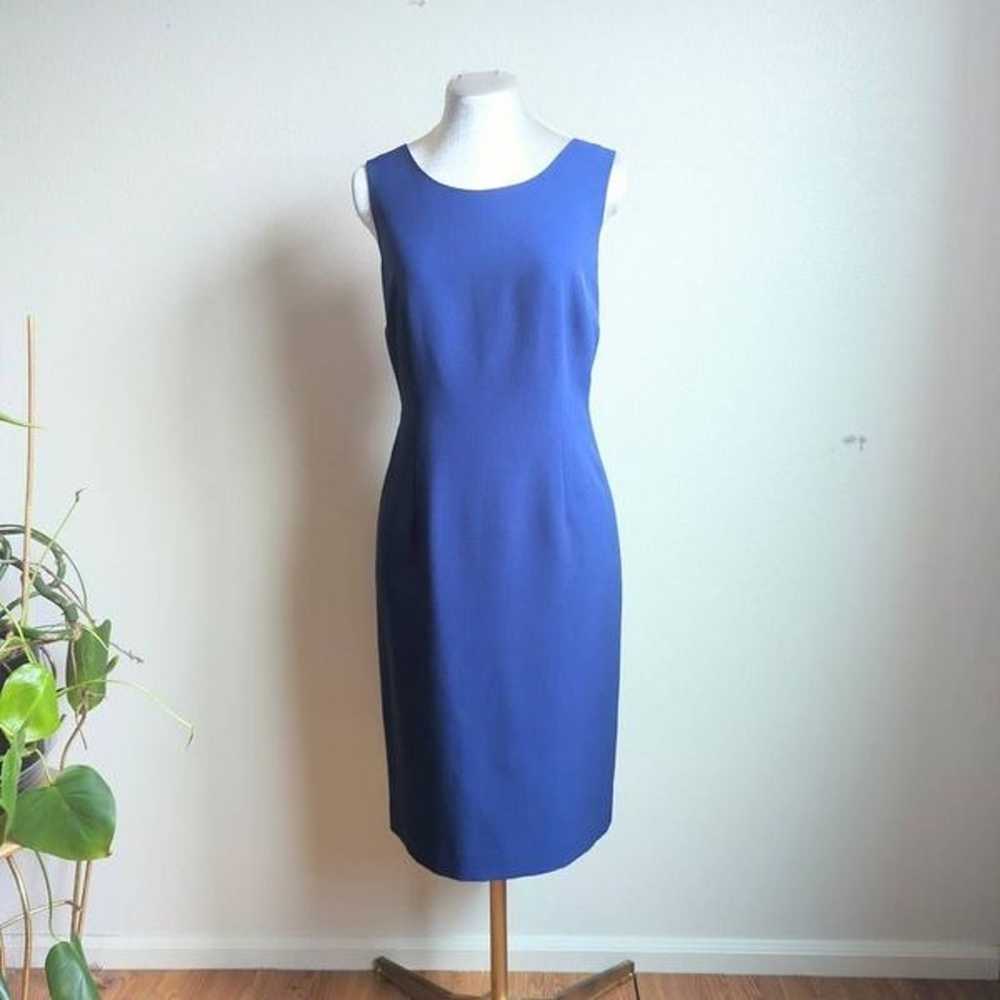 Vintage Y2K Le Suit Womens 4 Sheath Dress Blue Sl… - image 1