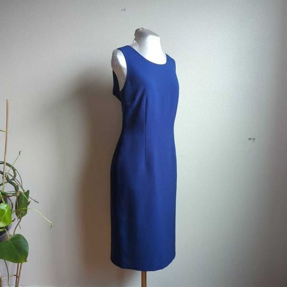 Vintage Y2K Le Suit Womens 4 Sheath Dress Blue Sl… - image 3