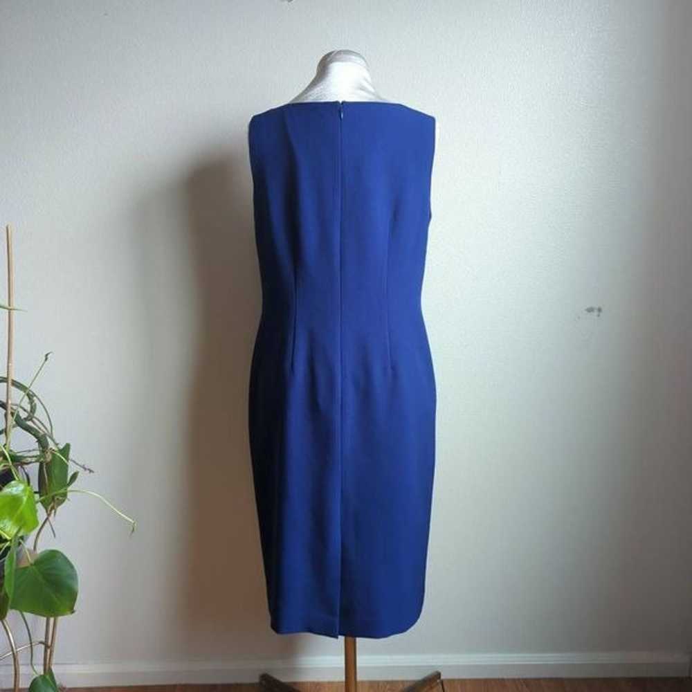 Vintage Y2K Le Suit Womens 4 Sheath Dress Blue Sl… - image 5