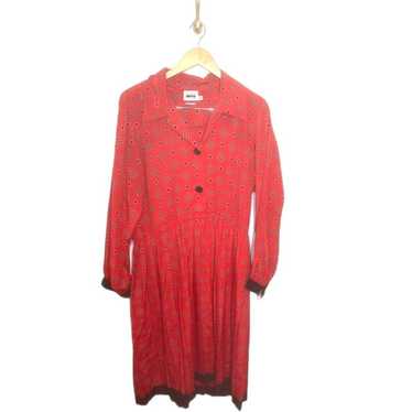 Leslie Fay vintage dress size 16 red & black EUC … - image 1