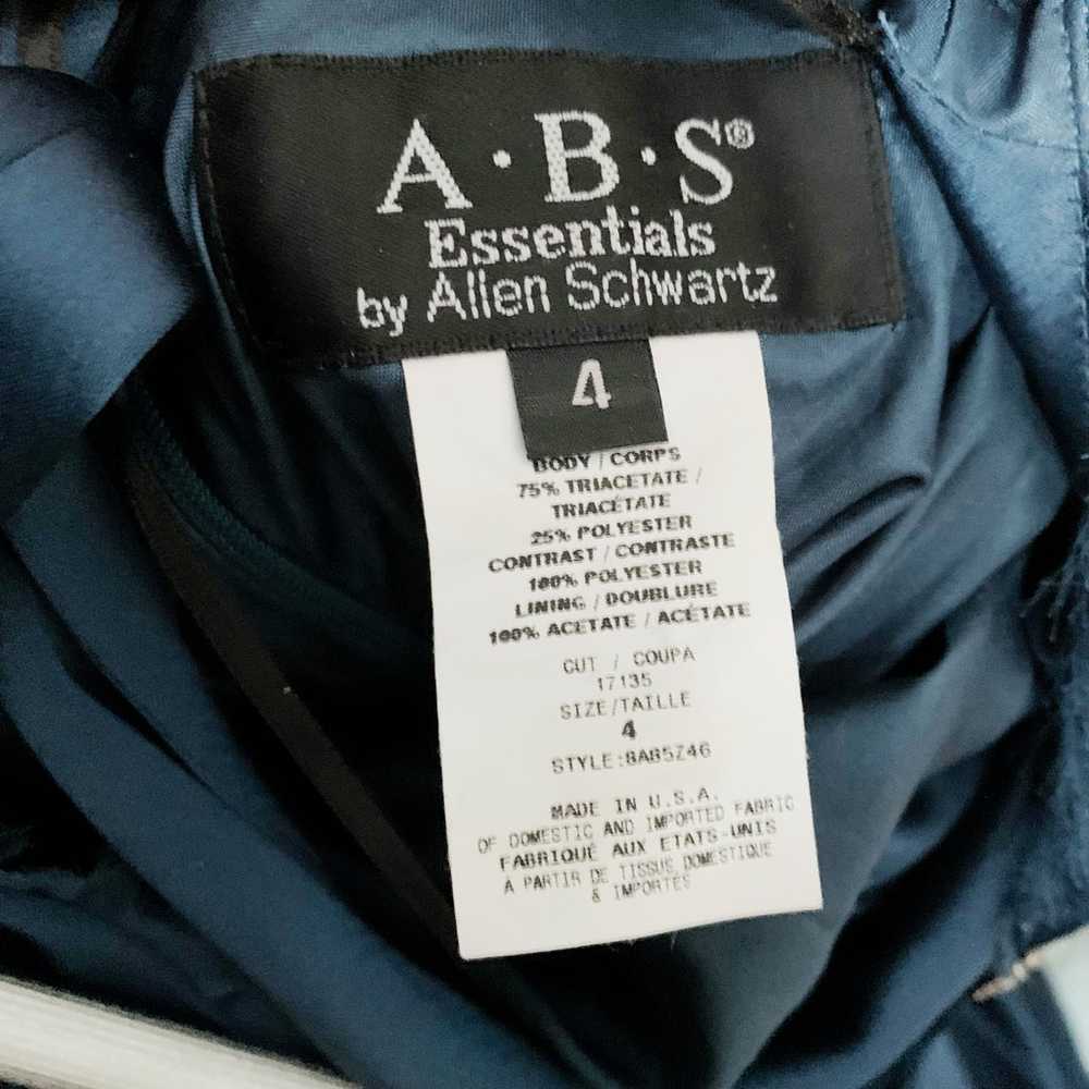 ABS Allen Schwartz Vintage Y2K Blue/Teal Satin Dr… - image 9