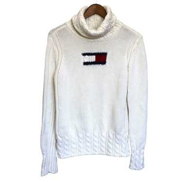 Vintage 90's Tommy Hilfiger Women's Sweater Cable… - image 1