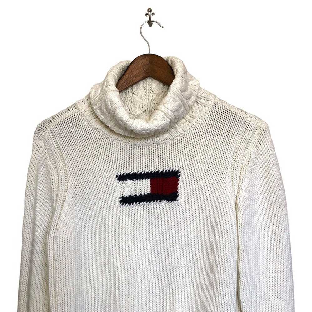 Vintage 90's Tommy Hilfiger Women's Sweater Cable… - image 3