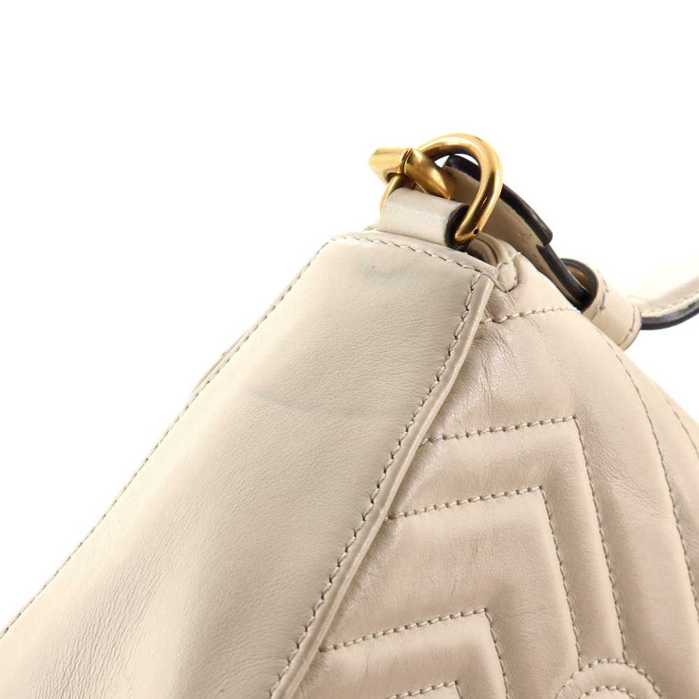 GUCCI GG Marmont Top Handle Flap Bag Matelasse Le… - image 8