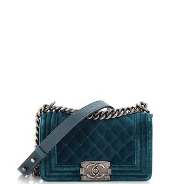 CHANEL Boy Flap Bag Quilted Velvet Small - image 1
