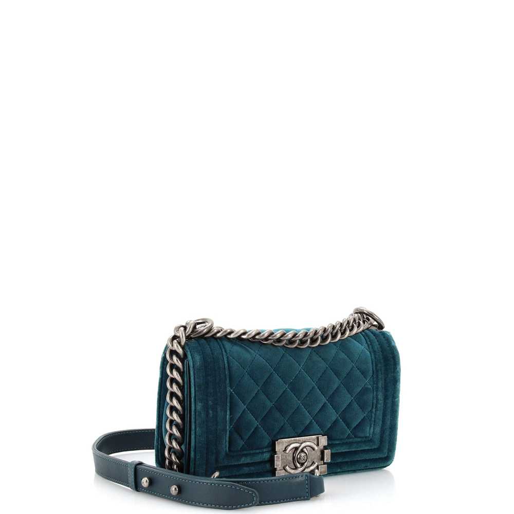 CHANEL Boy Flap Bag Quilted Velvet Small - image 2