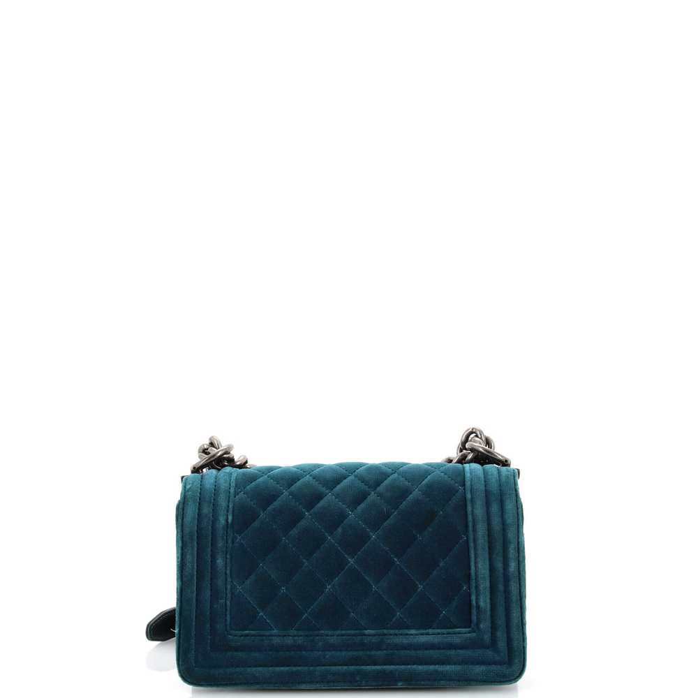 CHANEL Boy Flap Bag Quilted Velvet Small - image 3
