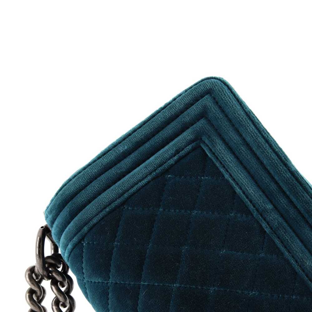 CHANEL Boy Flap Bag Quilted Velvet Small - image 7