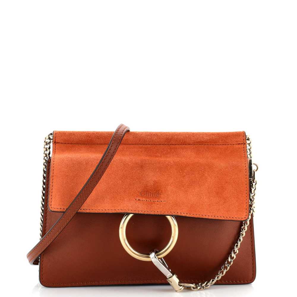 CHLOE Faye Chain Shoulder Bag Leather and Suede M… - image 1