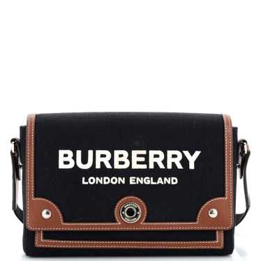 Burberry Note Crossbody Bag Canvas with Leather Me