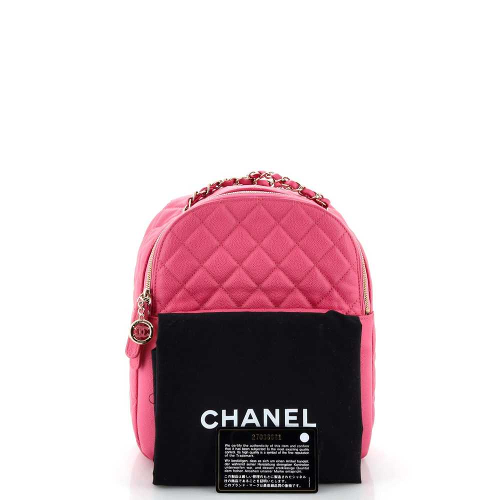 CHANEL CC Day Backpack Quilted Caviar Mini - image 2