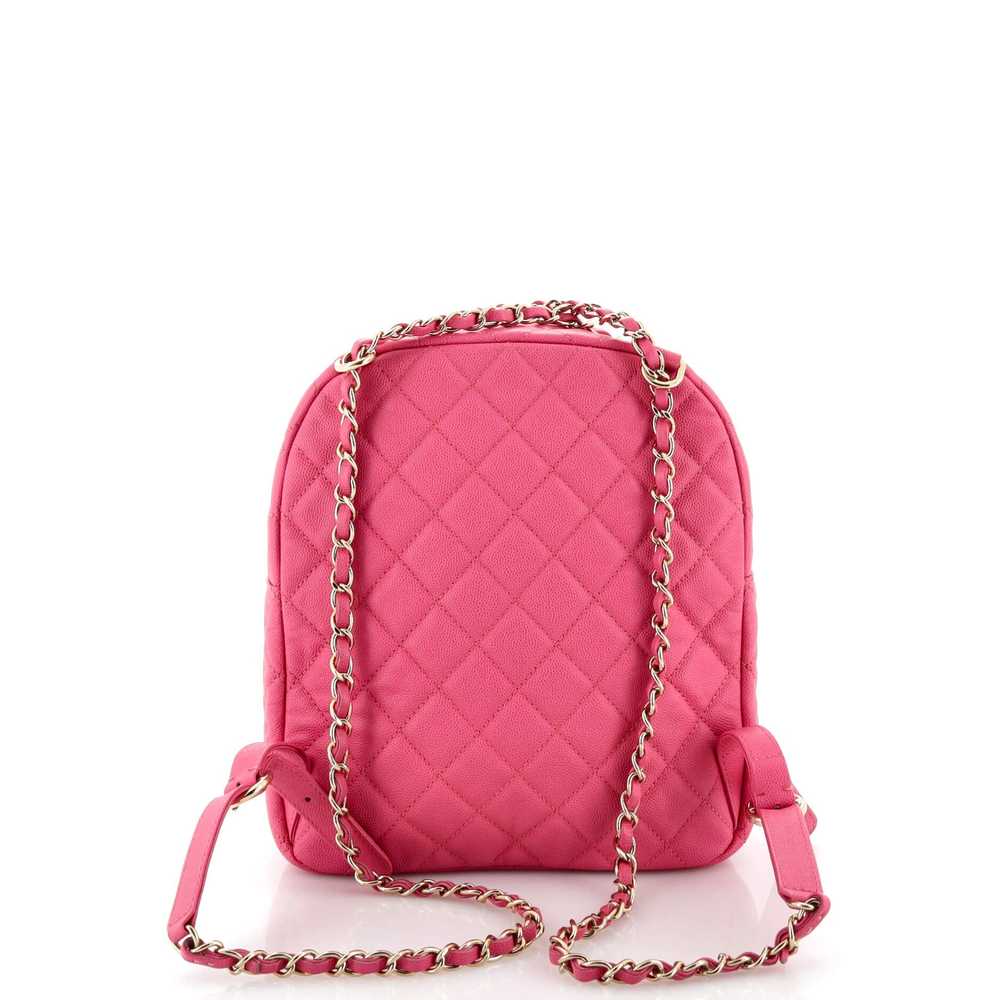 CHANEL CC Day Backpack Quilted Caviar Mini - image 4