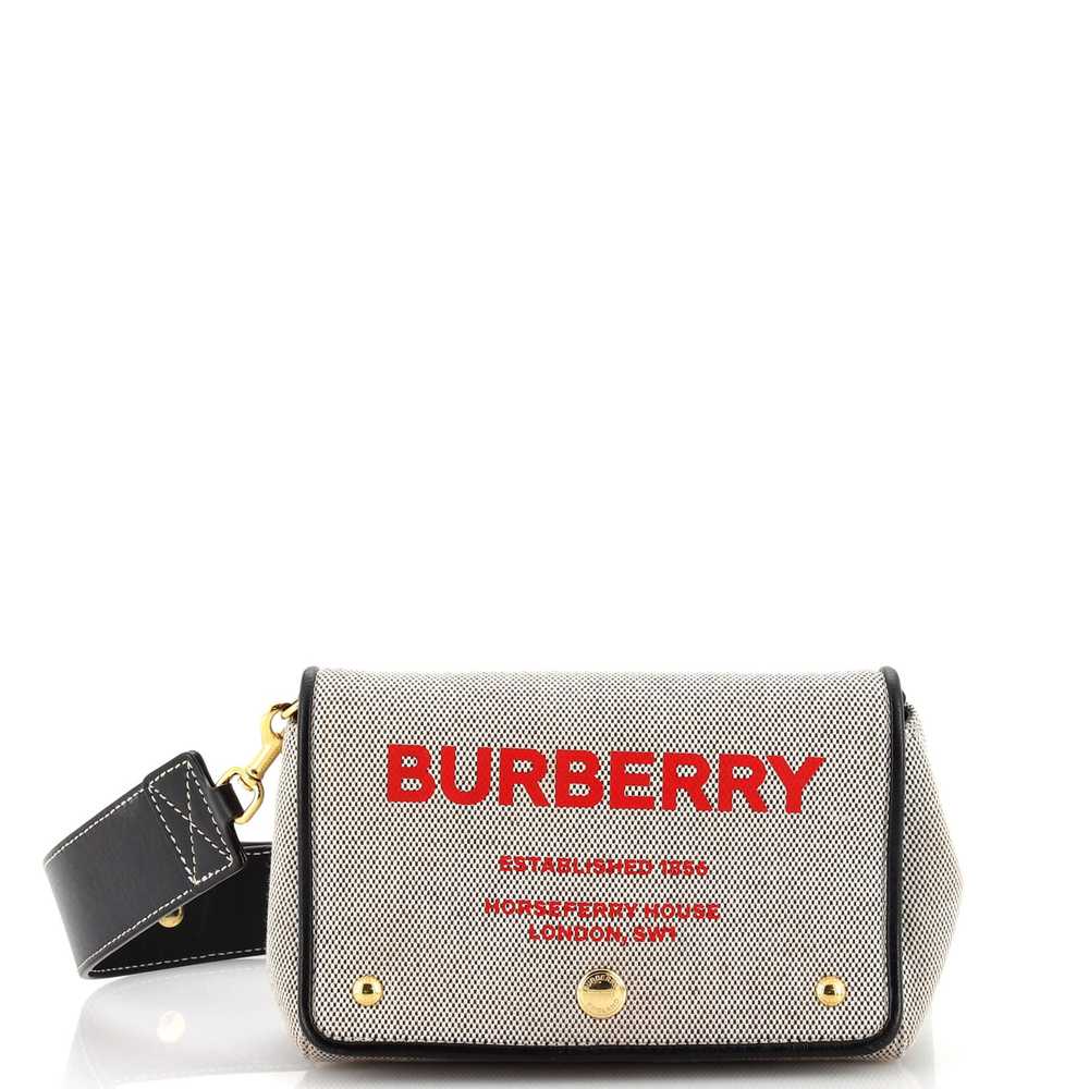 Burberry Note Crossbody Bag Canvas with Leather M… - image 1