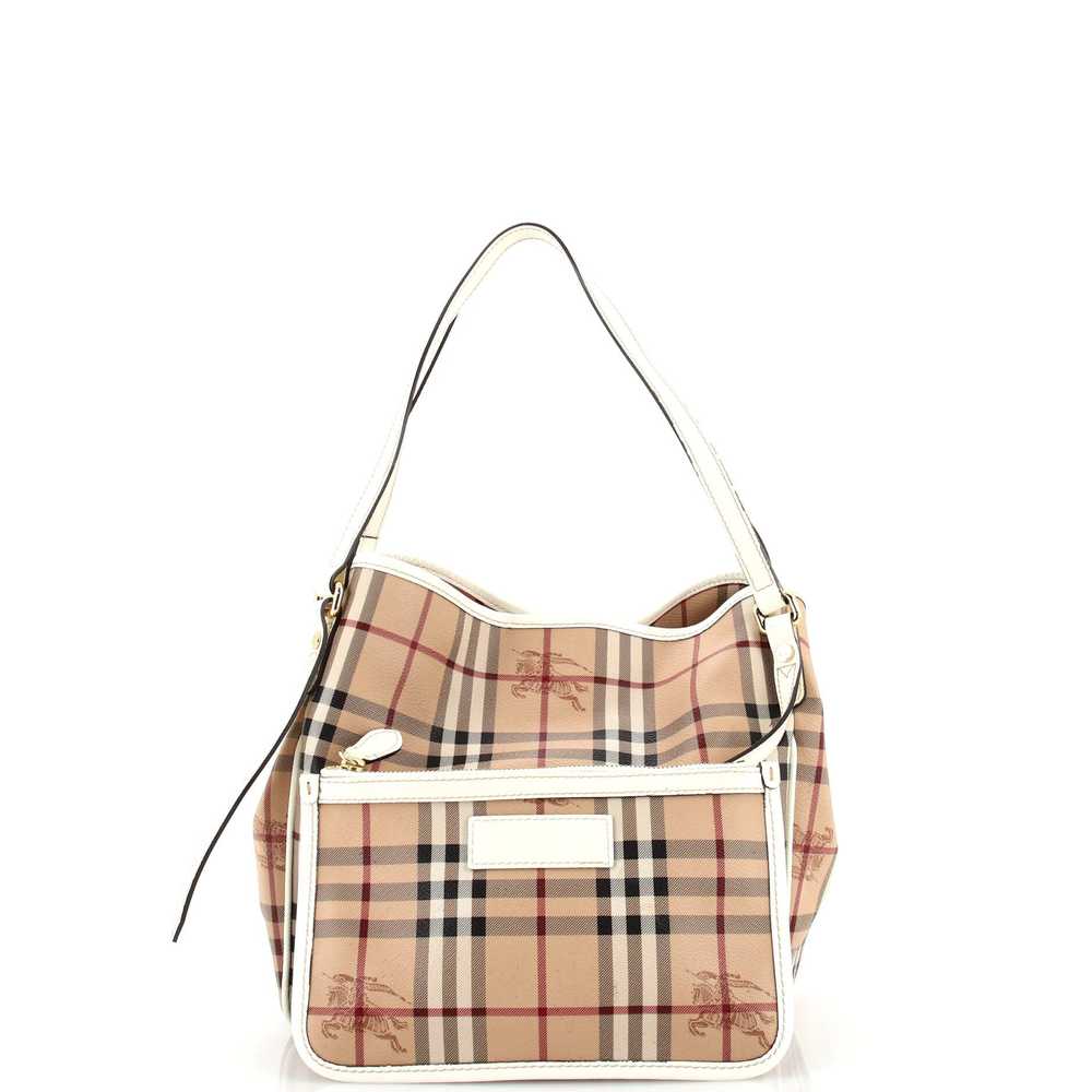 Burberry Canterbury Tote Haymarket Coated Canvas … - image 2