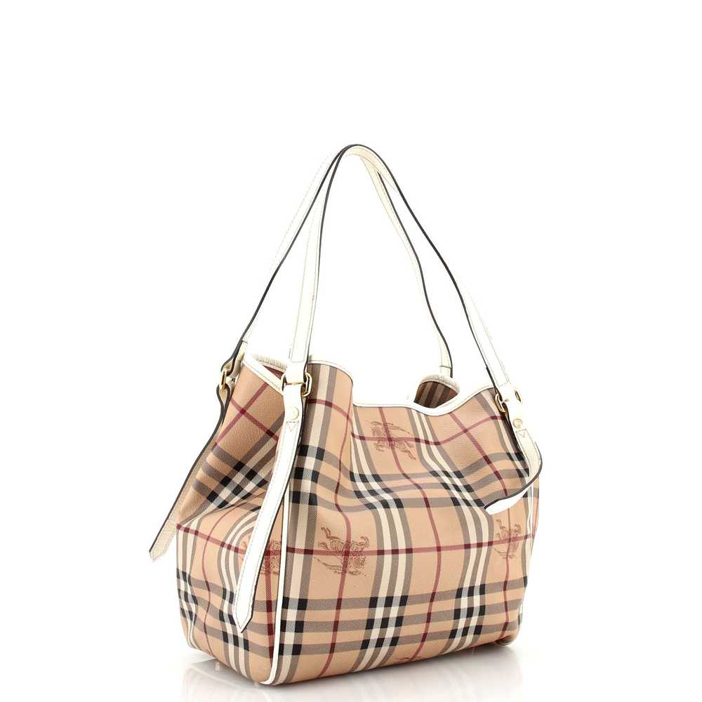 Burberry Canterbury Tote Haymarket Coated Canvas … - image 3