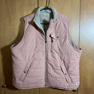 Carhartt Reversible Fleece Lined Puffer Vest Jack… - image 1