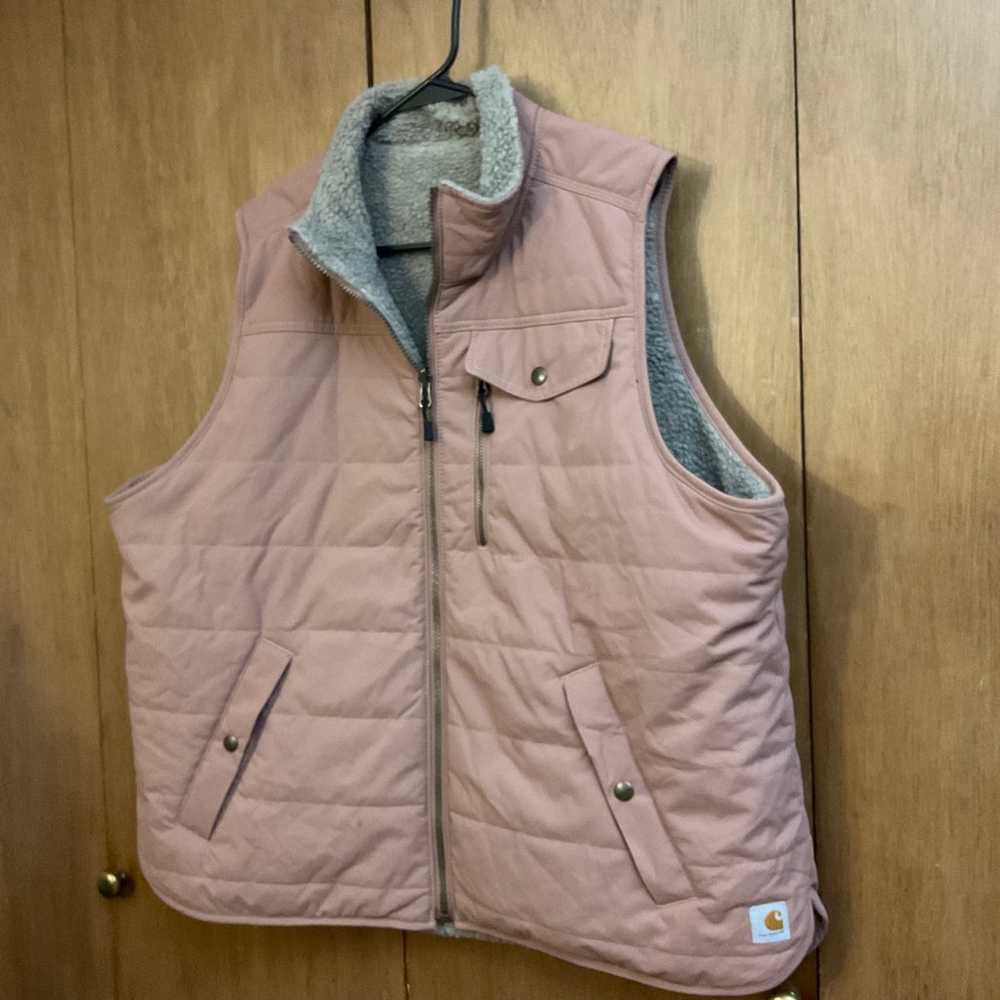 Carhartt Reversible Fleece Lined Puffer Vest Jack… - image 3