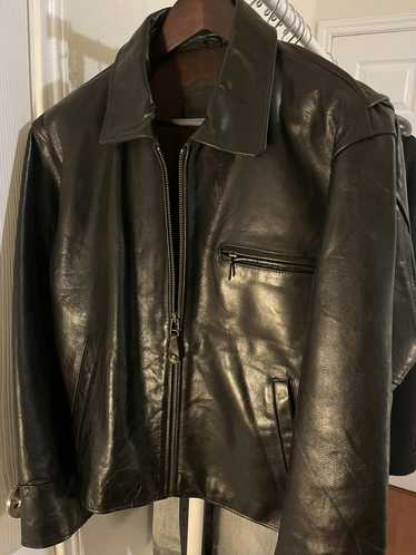 Vintage wind armor japanese leather jacket
