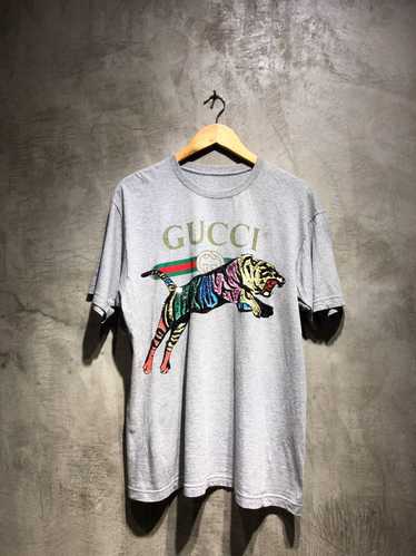 Gucci Gucci Logo sequin tiger tee - image 1