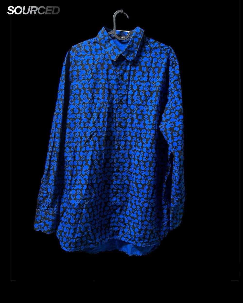 Louis Vuitton LOUIS VUITTON Blue Monogram Shirt - image 1
