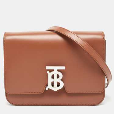 Burberry BURBERRY Brown Leather Small TB Shoulder… - image 1