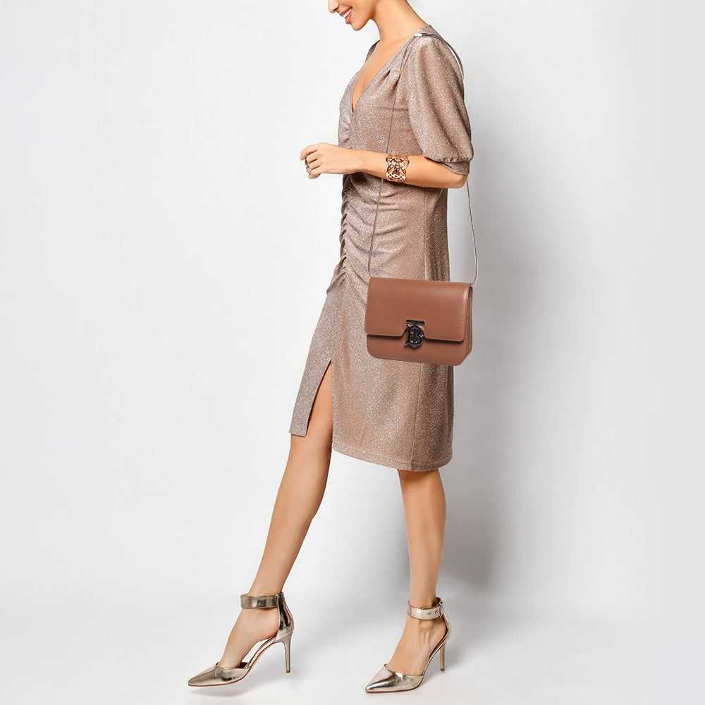 Burberry BURBERRY Brown Leather Small TB Shoulder… - image 2