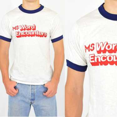 Screen Stars 80s Vintage MS Word Encounters T Shi… - image 1