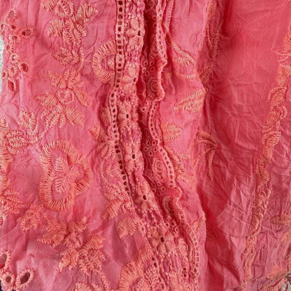 Johnny Was Johnny Was Pink Eyelet Lace Trim Embro… - image 2