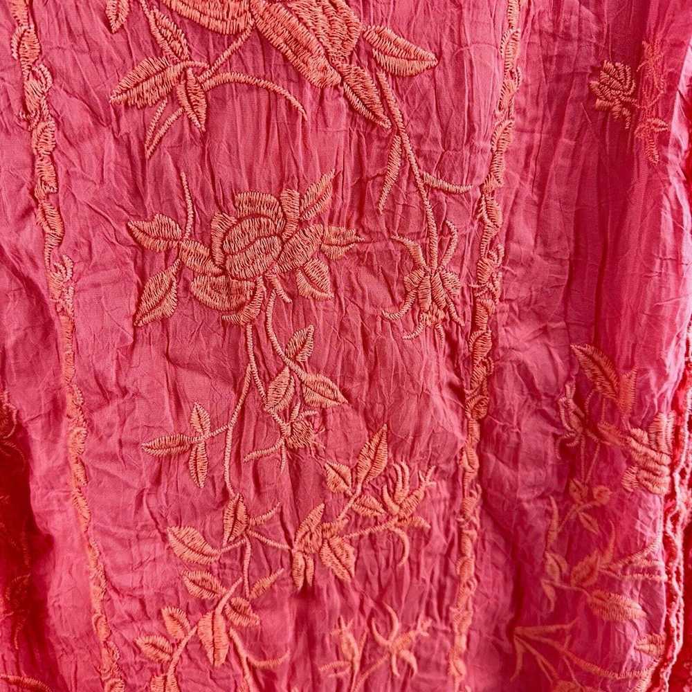 Johnny Was Johnny Was Pink Eyelet Lace Trim Embro… - image 3