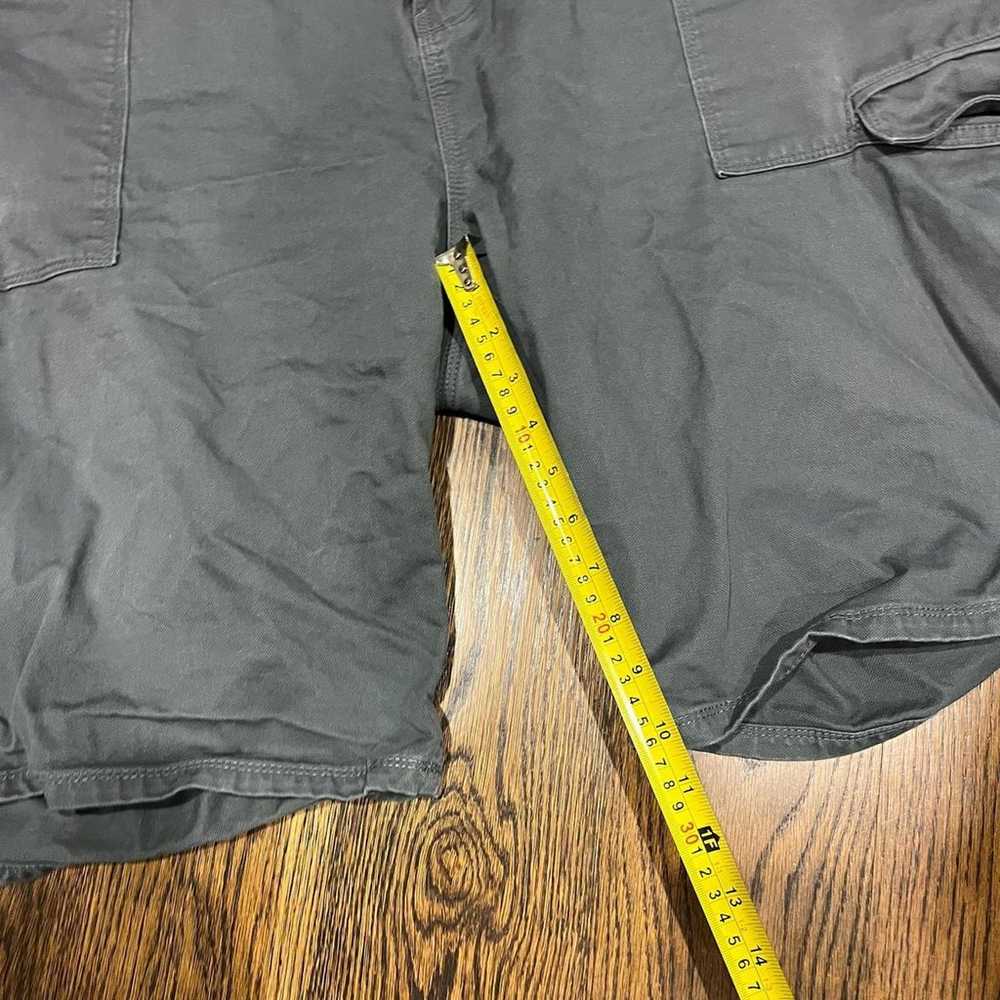 vintage 2000s baggy wide leg grey lrg cargo shorts - image 4