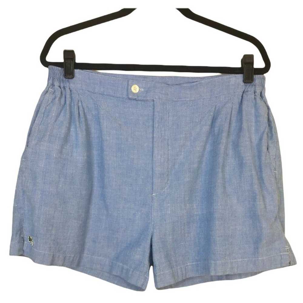 Vintage Izod Lacoste Mesh lining blue shorts 100%… - image 1