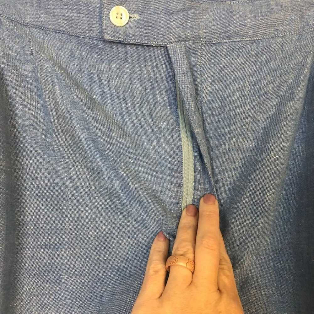 Vintage Izod Lacoste Mesh lining blue shorts 100%… - image 4