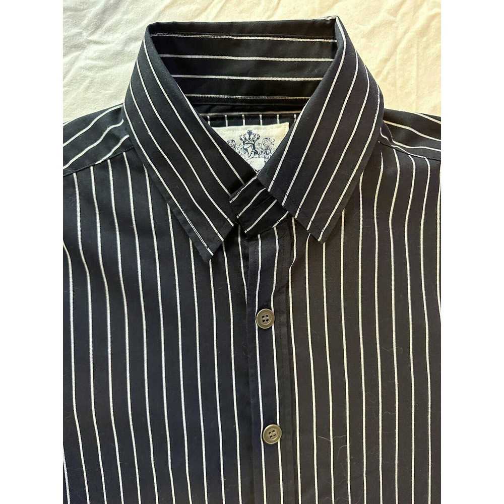 Other Level Ten Button Down Shirt Sz M Navy+White… - image 7