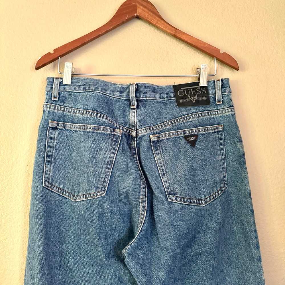 Vintage MENS Guess Light Wash Slim Straight Jeans… - image 6