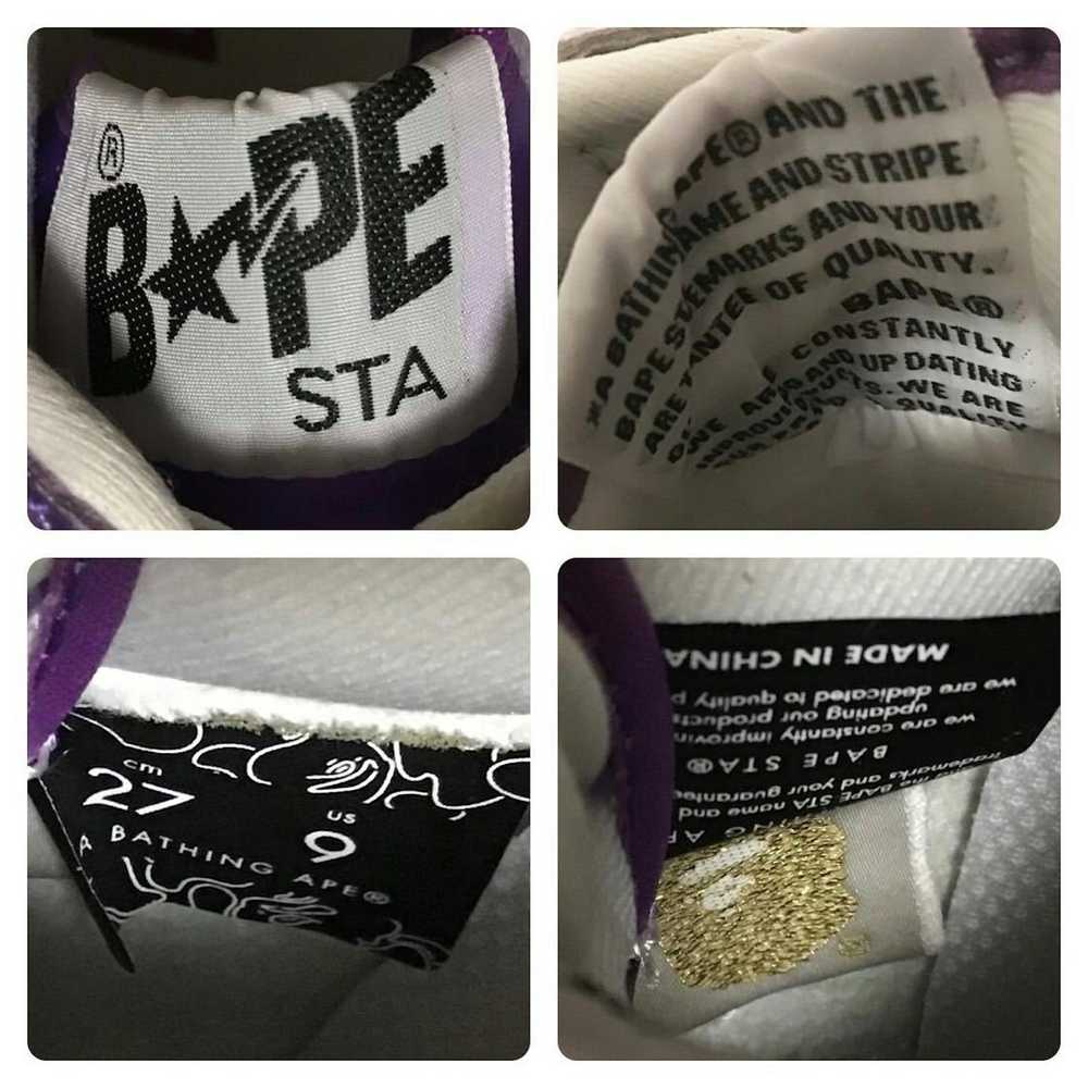 Bape Purple Foil BAPE STA sneakers a bathing ape … - image 10