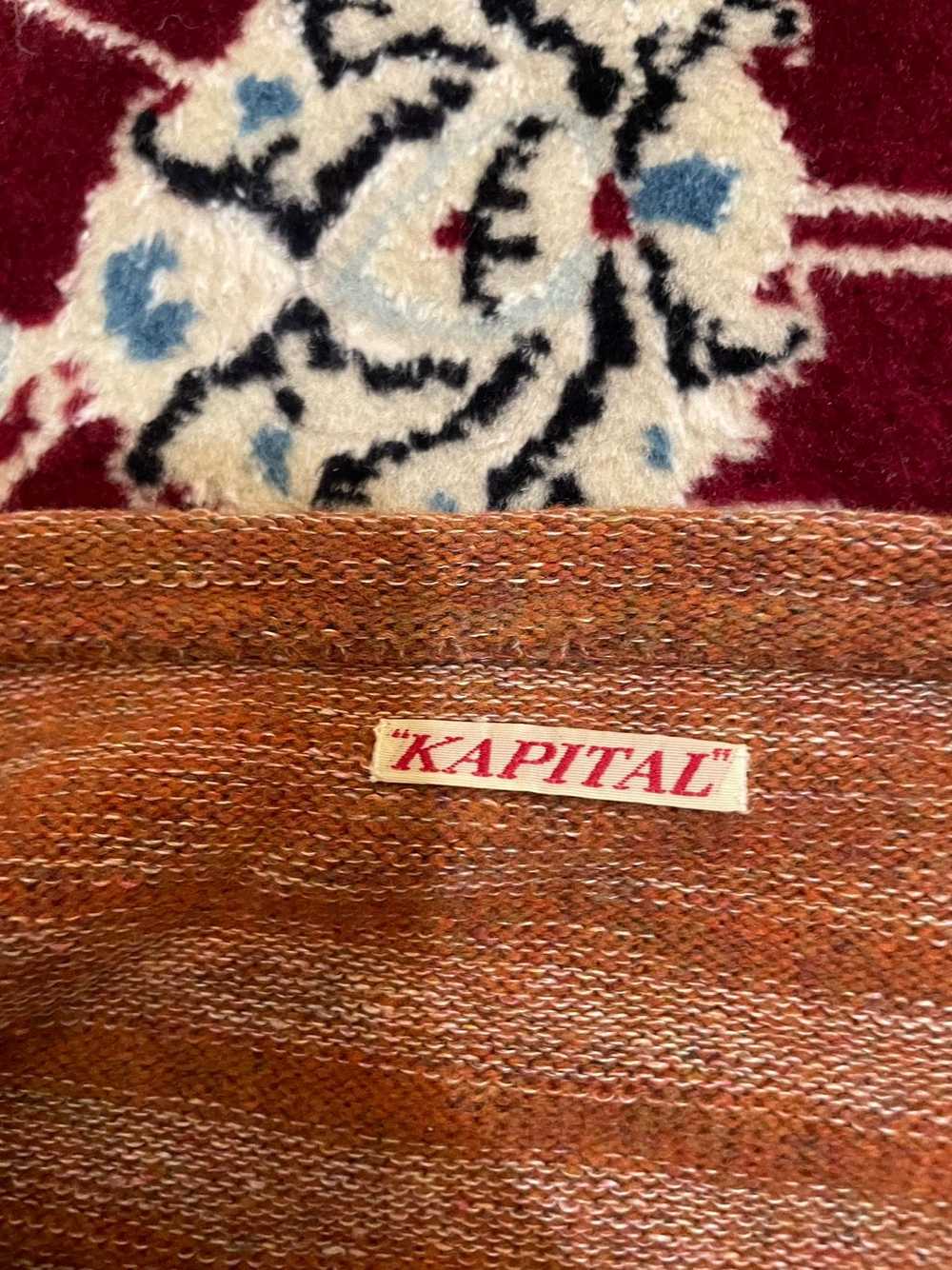 Kapital Kapital Boxy orange sweater with pocket r… - image 3