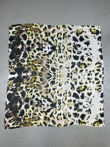 Vintage Betsy Johnson animal print silk scarf chee