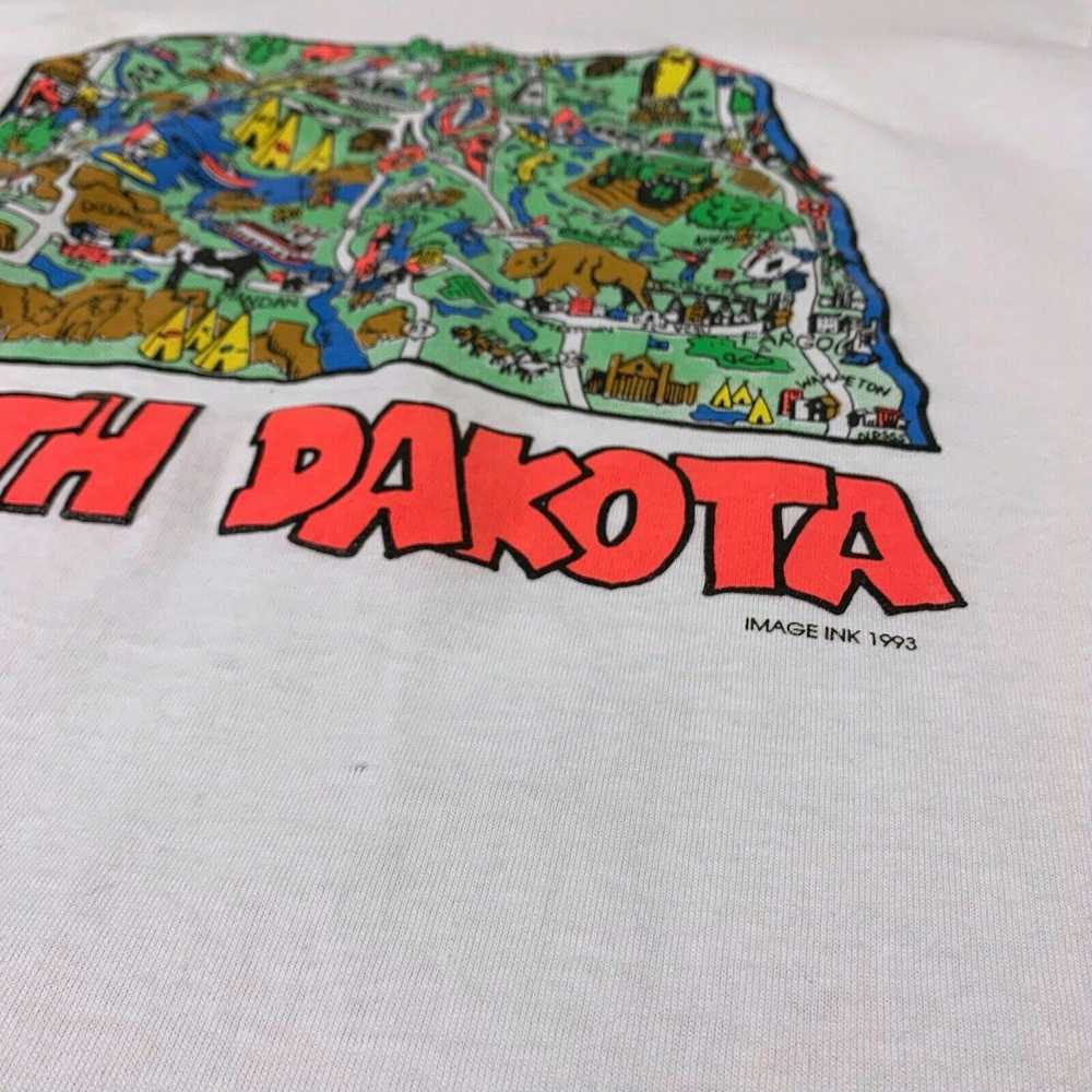 Vintage Vintage 90s North Dakota Landmarks Art T … - image 7