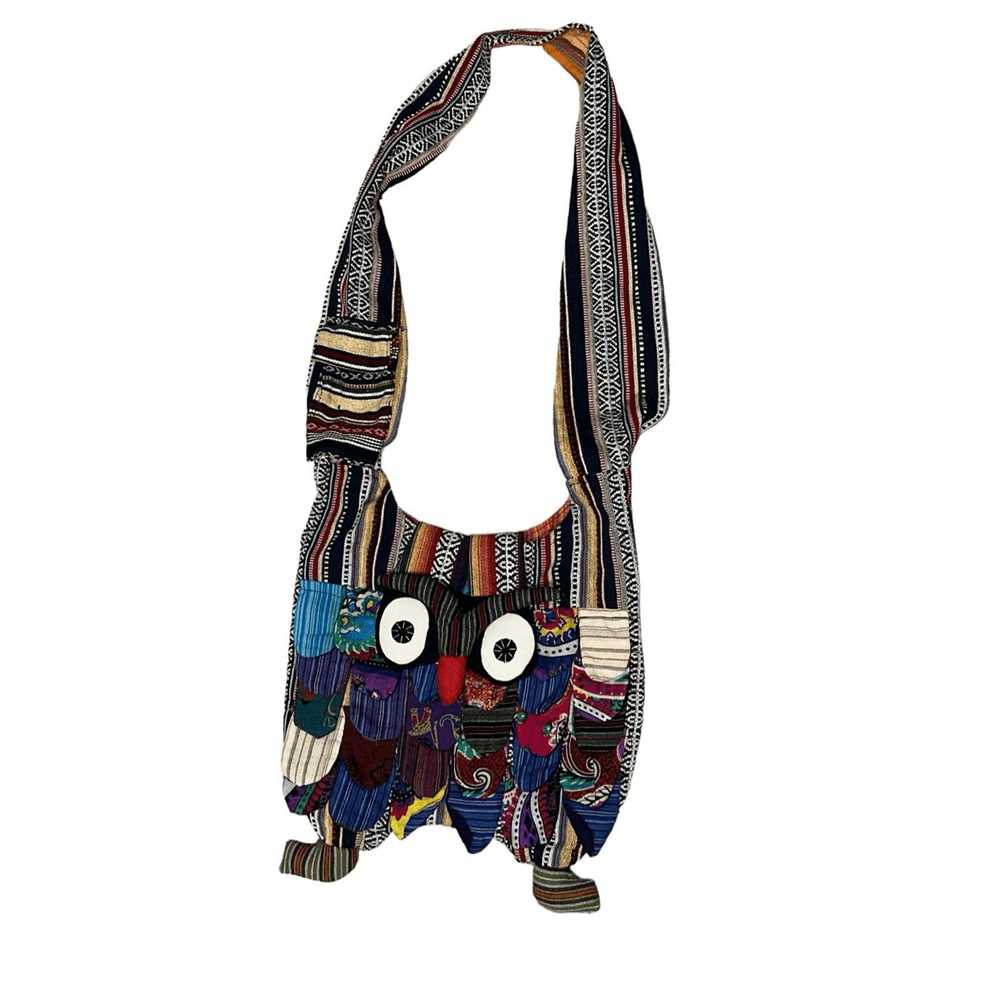 Vintage VINTAGE RARE Handmade Owl Crossbody Bag L… - image 1