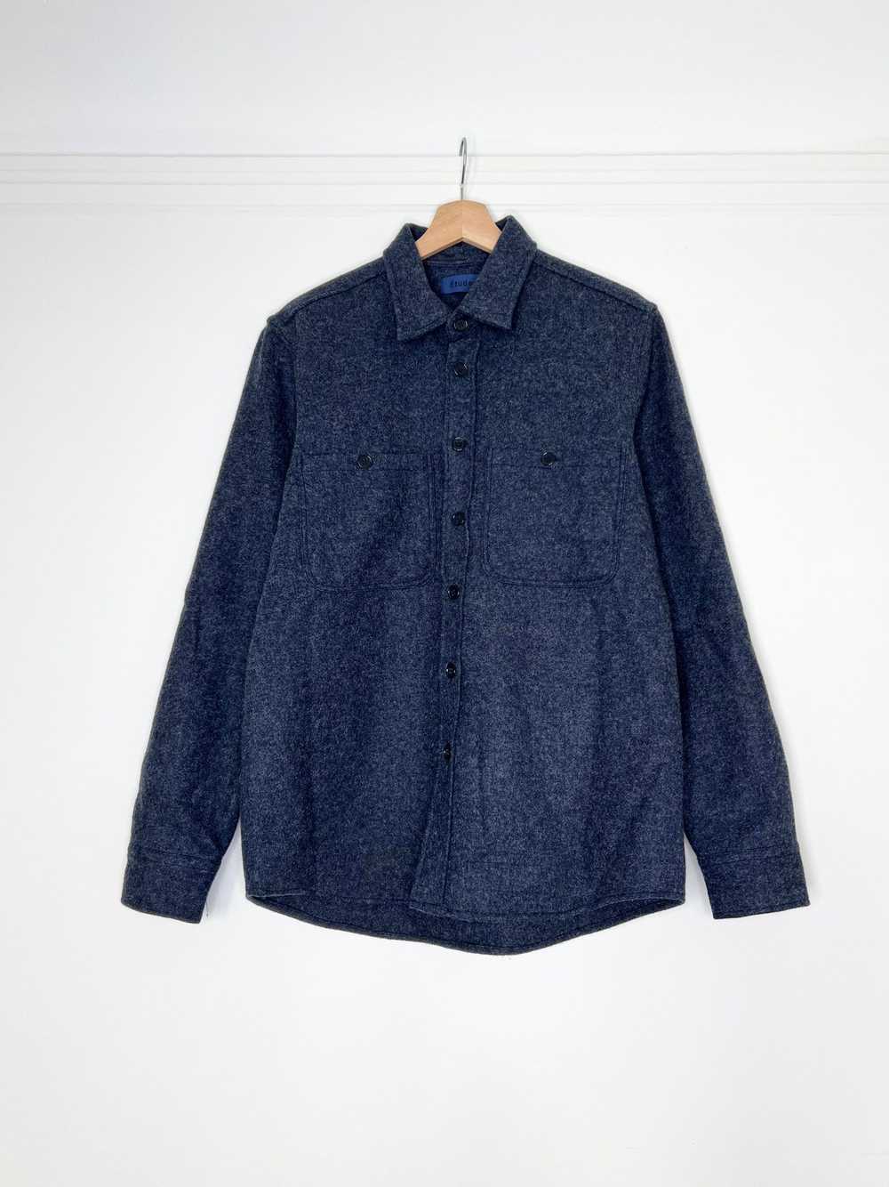 Etudes Études Felted Wool Overshirt in Gray Size S - image 1