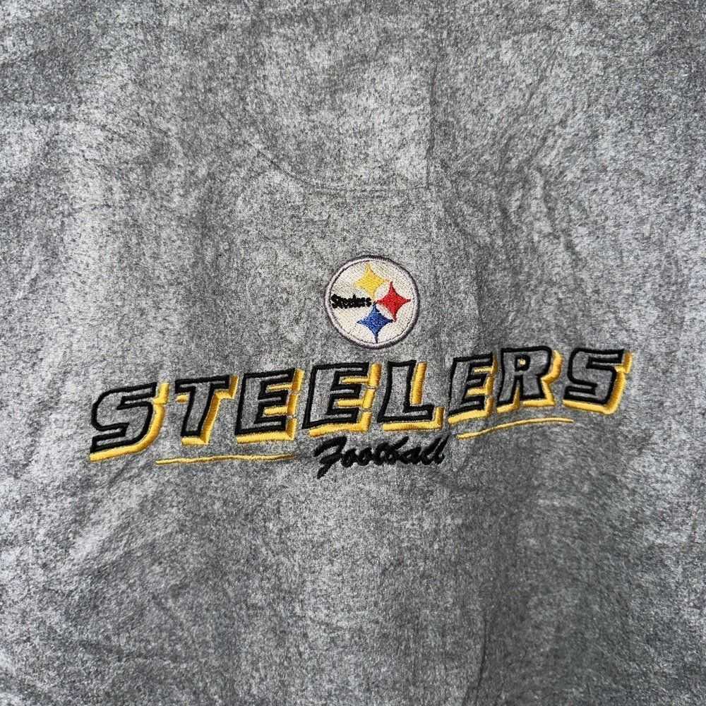 NFL Pittsburgh Steelers Long Sleeve Grey Quarter … - image 7